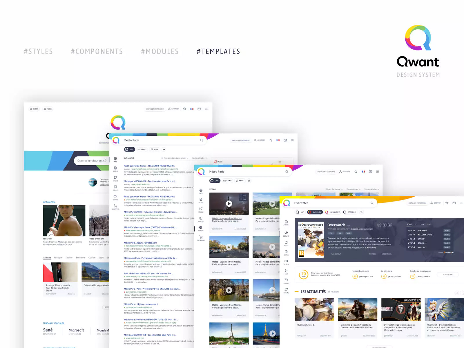design system qwant UX/UI design