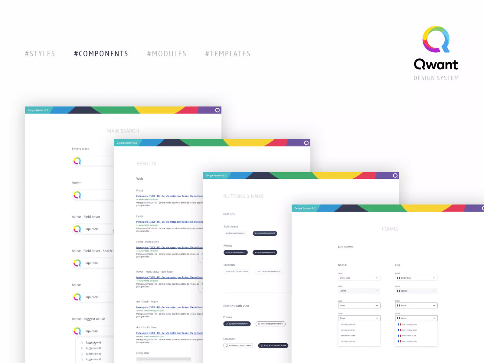 design system qwant UX/UI design