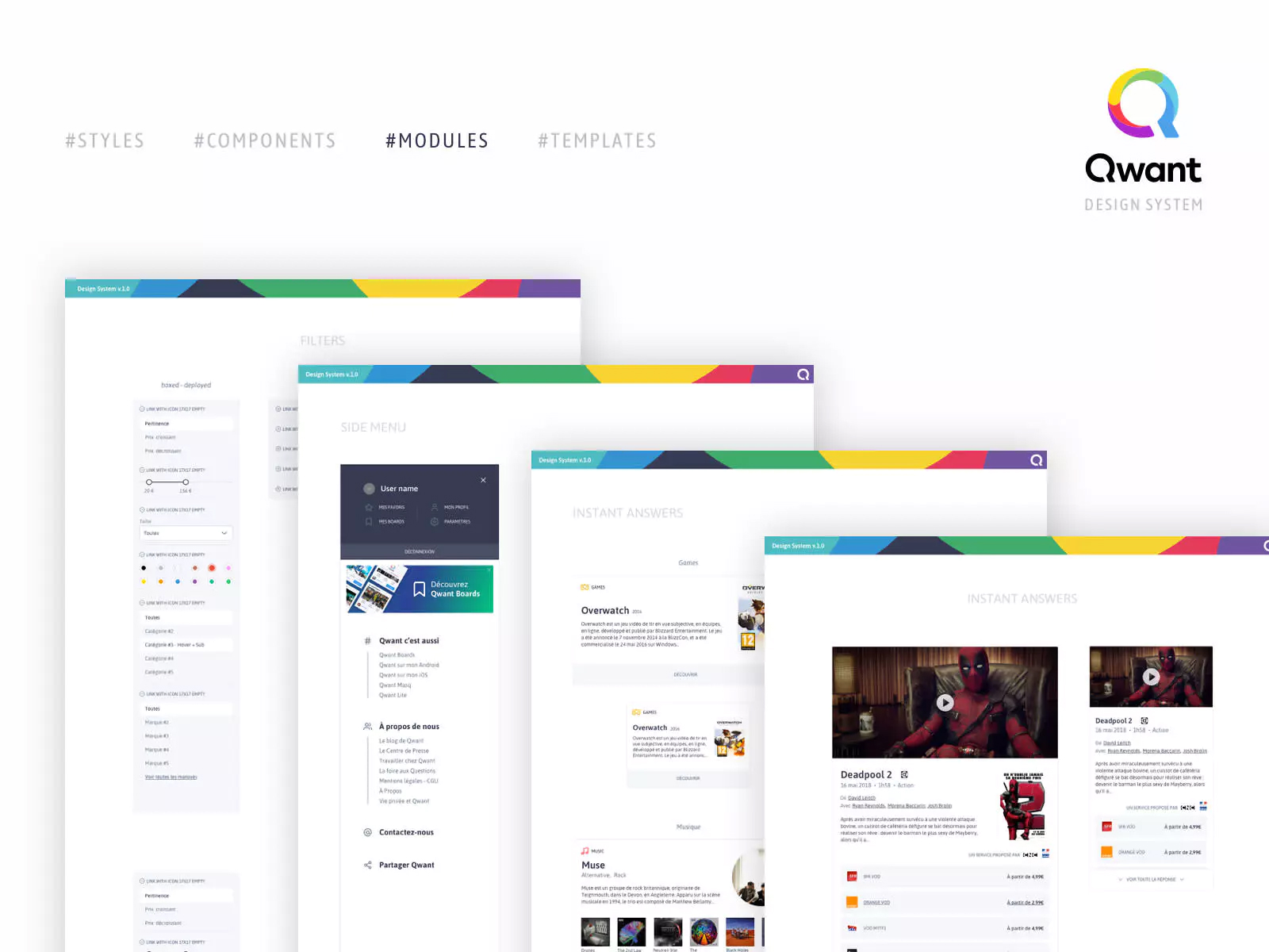 design system qwant UX/UI design